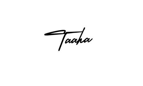 Design your own signature with our free online signature maker. With this signature software, you can create a handwritten (AmerikaSignatureDemo-Regular) signature for name Taaha. Taaha signature style 3 images and pictures png