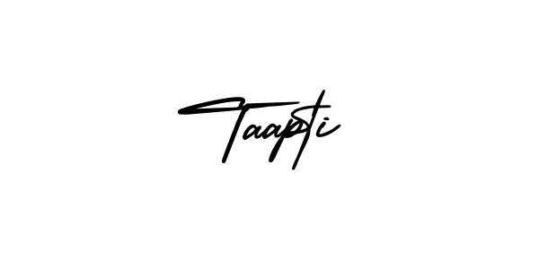 You should practise on your own different ways (AmerikaSignatureDemo-Regular) to write your name (Taapti) in signature. don't let someone else do it for you. Taapti signature style 3 images and pictures png