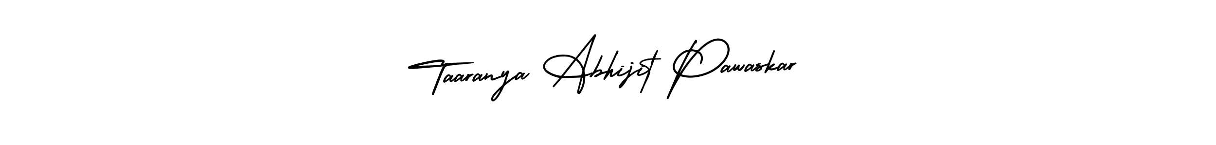 Use a signature maker to create a handwritten signature online. With this signature software, you can design (AmerikaSignatureDemo-Regular) your own signature for name Taaranya Abhijit Pawaskar. Taaranya Abhijit Pawaskar signature style 3 images and pictures png