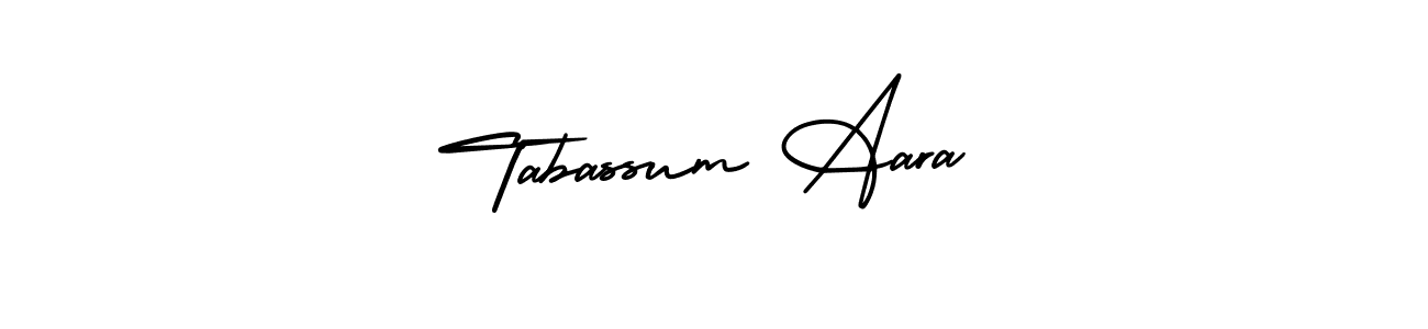 Make a short Tabassum Aara signature style. Manage your documents anywhere anytime using AmerikaSignatureDemo-Regular. Create and add eSignatures, submit forms, share and send files easily. Tabassum Aara signature style 3 images and pictures png