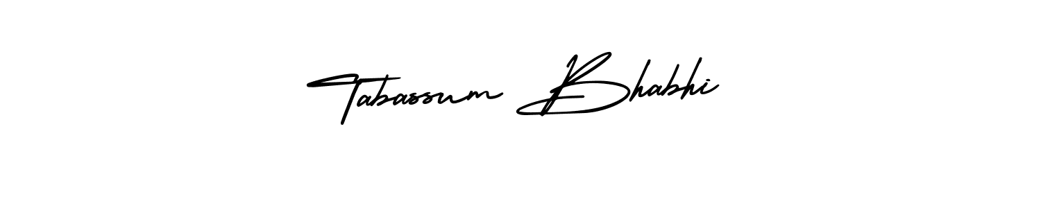 It looks lik you need a new signature style for name Tabassum Bhabhi. Design unique handwritten (AmerikaSignatureDemo-Regular) signature with our free signature maker in just a few clicks. Tabassum Bhabhi signature style 3 images and pictures png