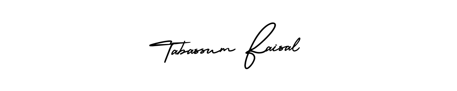 Tabassum Faisal stylish signature style. Best Handwritten Sign (AmerikaSignatureDemo-Regular) for my name. Handwritten Signature Collection Ideas for my name Tabassum Faisal. Tabassum Faisal signature style 3 images and pictures png
