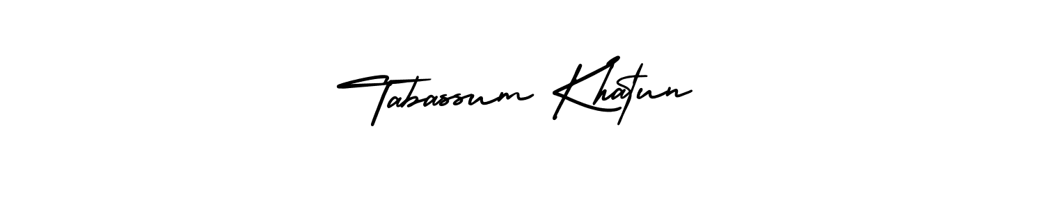 AmerikaSignatureDemo-Regular is a professional signature style that is perfect for those who want to add a touch of class to their signature. It is also a great choice for those who want to make their signature more unique. Get Tabassum Khatun name to fancy signature for free. Tabassum Khatun signature style 3 images and pictures png