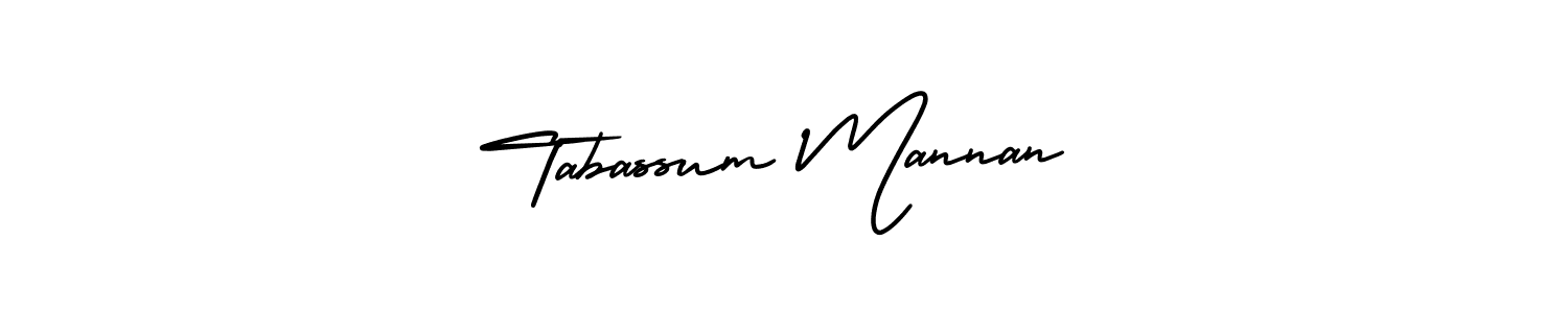 Make a beautiful signature design for name Tabassum Mannan. With this signature (AmerikaSignatureDemo-Regular) style, you can create a handwritten signature for free. Tabassum Mannan signature style 3 images and pictures png