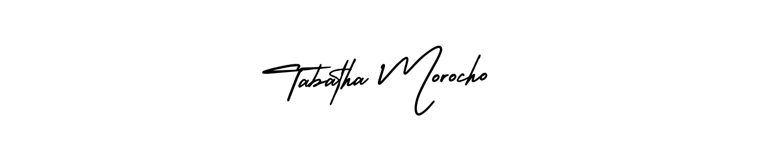 if you are searching for the best signature style for your name Tabatha Morocho. so please give up your signature search. here we have designed multiple signature styles  using AmerikaSignatureDemo-Regular. Tabatha Morocho signature style 3 images and pictures png