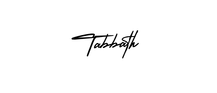 Design your own signature with our free online signature maker. With this signature software, you can create a handwritten (AmerikaSignatureDemo-Regular) signature for name Tabbath. Tabbath signature style 3 images and pictures png