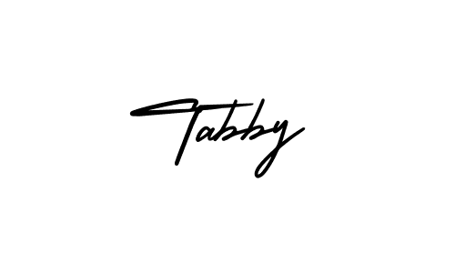 You should practise on your own different ways (AmerikaSignatureDemo-Regular) to write your name (Tabby) in signature. don't let someone else do it for you. Tabby signature style 3 images and pictures png