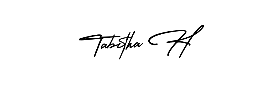 How to Draw Tabitha H signature style? AmerikaSignatureDemo-Regular is a latest design signature styles for name Tabitha H. Tabitha H signature style 3 images and pictures png