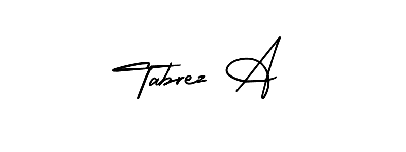 Check out images of Autograph of Tabrez A name. Actor Tabrez A Signature Style. AmerikaSignatureDemo-Regular is a professional sign style online. Tabrez A signature style 3 images and pictures png