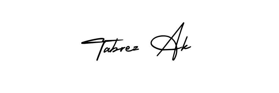 How to make Tabrez Ak name signature. Use AmerikaSignatureDemo-Regular style for creating short signs online. This is the latest handwritten sign. Tabrez Ak signature style 3 images and pictures png