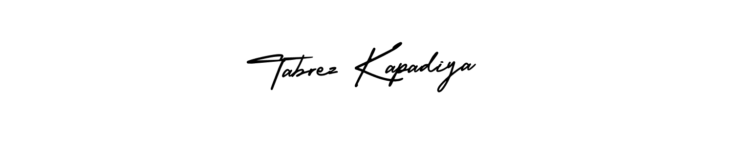 Similarly AmerikaSignatureDemo-Regular is the best handwritten signature design. Signature creator online .You can use it as an online autograph creator for name Tabrez Kapadiya. Tabrez Kapadiya signature style 3 images and pictures png