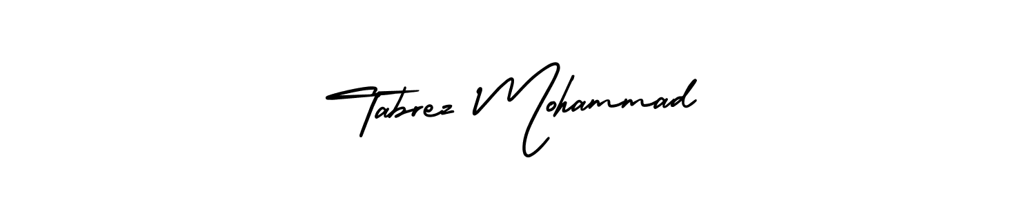 This is the best signature style for the Tabrez Mohammad name. Also you like these signature font (AmerikaSignatureDemo-Regular). Mix name signature. Tabrez Mohammad signature style 3 images and pictures png
