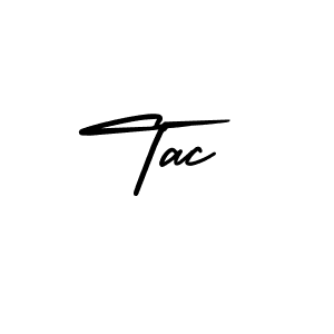 Use a signature maker to create a handwritten signature online. With this signature software, you can design (AmerikaSignatureDemo-Regular) your own signature for name Tac. Tac signature style 3 images and pictures png