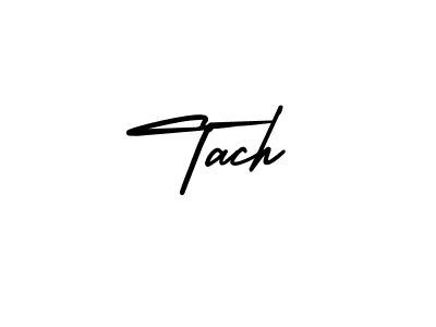 How to make Tach name signature. Use AmerikaSignatureDemo-Regular style for creating short signs online. This is the latest handwritten sign. Tach signature style 3 images and pictures png