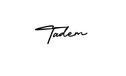 Tadem stylish signature style. Best Handwritten Sign (AmerikaSignatureDemo-Regular) for my name. Handwritten Signature Collection Ideas for my name Tadem. Tadem signature style 3 images and pictures png