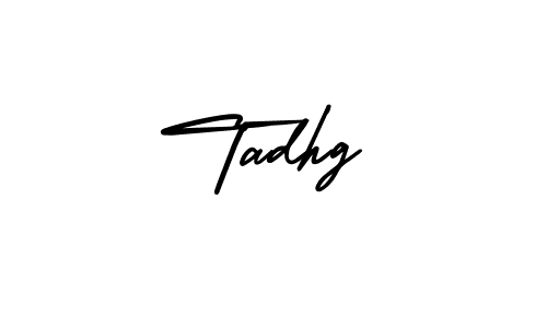 Tadhg stylish signature style. Best Handwritten Sign (AmerikaSignatureDemo-Regular) for my name. Handwritten Signature Collection Ideas for my name Tadhg. Tadhg signature style 3 images and pictures png