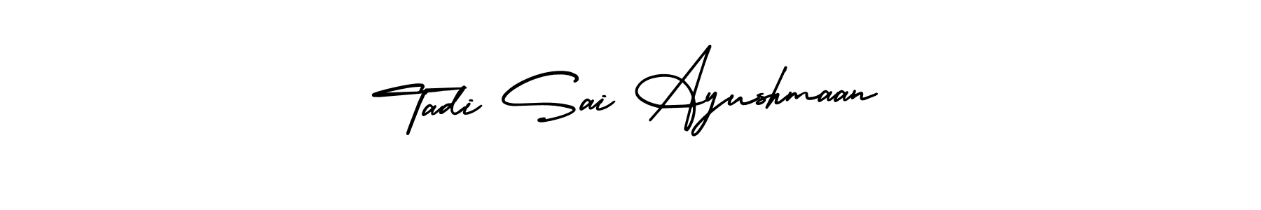 How to make Tadi Sai Ayushmaan signature? AmerikaSignatureDemo-Regular is a professional autograph style. Create handwritten signature for Tadi Sai Ayushmaan name. Tadi Sai Ayushmaan signature style 3 images and pictures png