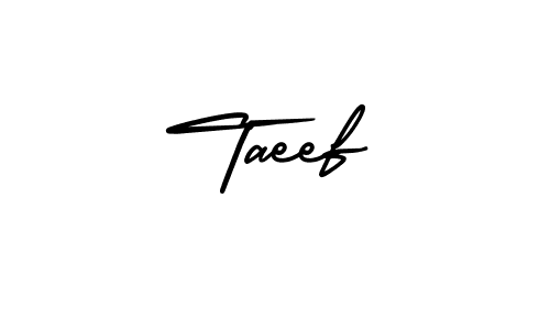 The best way (AmerikaSignatureDemo-Regular) to make a short signature is to pick only two or three words in your name. The name Taeef include a total of six letters. For converting this name. Taeef signature style 3 images and pictures png