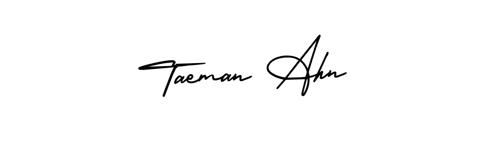 Make a short Taeman Ahn signature style. Manage your documents anywhere anytime using AmerikaSignatureDemo-Regular. Create and add eSignatures, submit forms, share and send files easily. Taeman Ahn signature style 3 images and pictures png