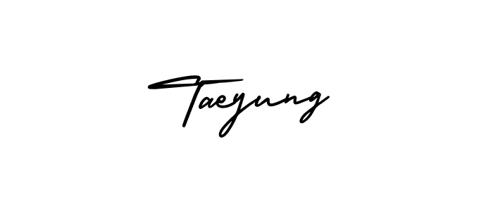 How to make Taeyung name signature. Use AmerikaSignatureDemo-Regular style for creating short signs online. This is the latest handwritten sign. Taeyung signature style 3 images and pictures png