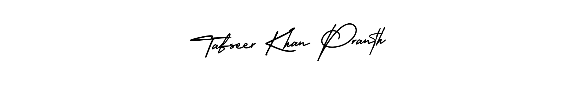 Design your own signature with our free online signature maker. With this signature software, you can create a handwritten (AmerikaSignatureDemo-Regular) signature for name Tafseer Khan Pranth. Tafseer Khan Pranth signature style 3 images and pictures png