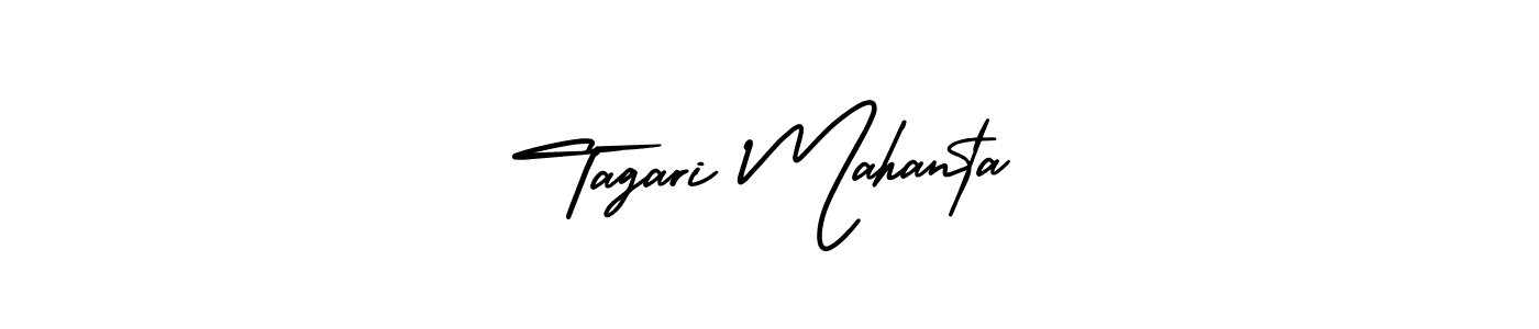 How to make Tagari Mahanta signature? AmerikaSignatureDemo-Regular is a professional autograph style. Create handwritten signature for Tagari Mahanta name. Tagari Mahanta signature style 3 images and pictures png