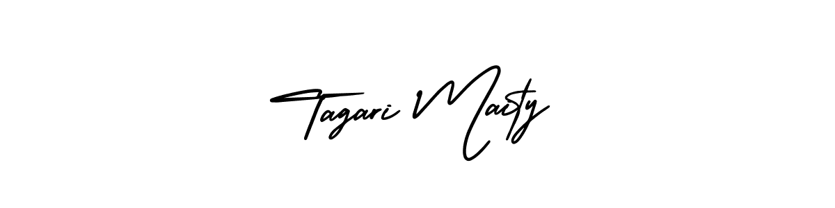 AmerikaSignatureDemo-Regular is a professional signature style that is perfect for those who want to add a touch of class to their signature. It is also a great choice for those who want to make their signature more unique. Get Tagari Maity name to fancy signature for free. Tagari Maity signature style 3 images and pictures png