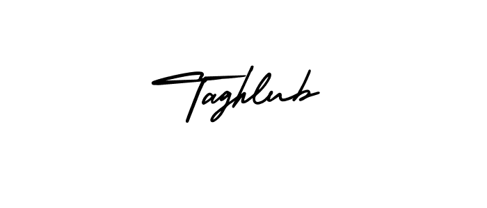 Taghlub stylish signature style. Best Handwritten Sign (AmerikaSignatureDemo-Regular) for my name. Handwritten Signature Collection Ideas for my name Taghlub. Taghlub signature style 3 images and pictures png