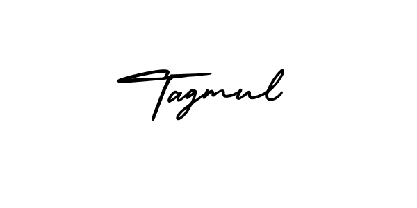 How to Draw Tagmul signature style? AmerikaSignatureDemo-Regular is a latest design signature styles for name Tagmul. Tagmul signature style 3 images and pictures png