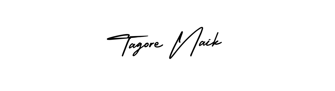 The best way (AmerikaSignatureDemo-Regular) to make a short signature is to pick only two or three words in your name. The name Tagore Naik include a total of six letters. For converting this name. Tagore Naik signature style 3 images and pictures png