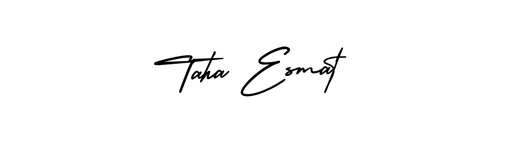 Check out images of Autograph of Taha Esmat name. Actor Taha Esmat Signature Style. AmerikaSignatureDemo-Regular is a professional sign style online. Taha Esmat signature style 3 images and pictures png