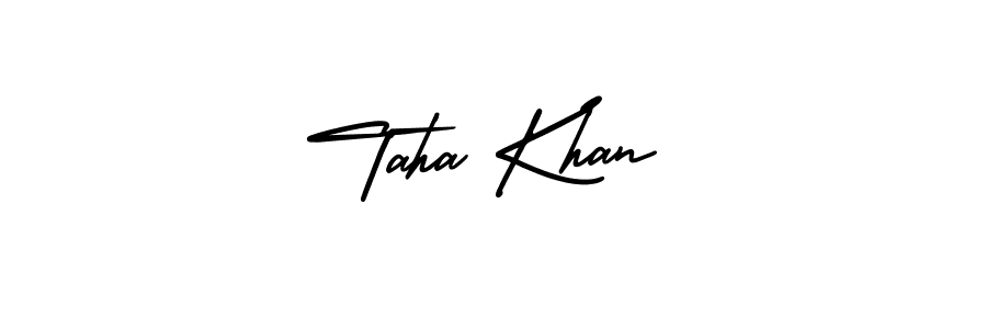 How to Draw Taha Khan signature style? AmerikaSignatureDemo-Regular is a latest design signature styles for name Taha Khan. Taha Khan signature style 3 images and pictures png