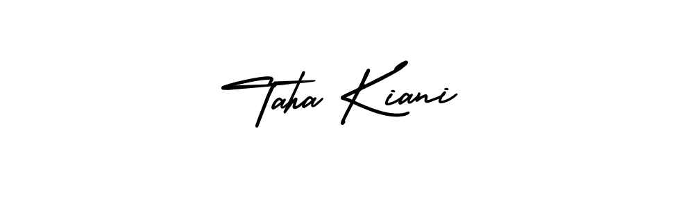 Create a beautiful signature design for name Taha Kiani. With this signature (AmerikaSignatureDemo-Regular) fonts, you can make a handwritten signature for free. Taha Kiani signature style 3 images and pictures png