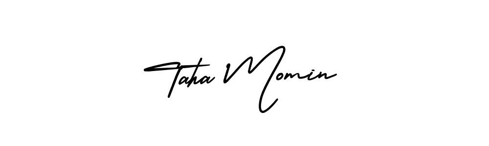 Also we have Taha Momin name is the best signature style. Create professional handwritten signature collection using AmerikaSignatureDemo-Regular autograph style. Taha Momin signature style 3 images and pictures png