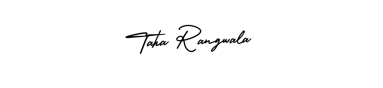Taha Rangwala stylish signature style. Best Handwritten Sign (AmerikaSignatureDemo-Regular) for my name. Handwritten Signature Collection Ideas for my name Taha Rangwala. Taha Rangwala signature style 3 images and pictures png