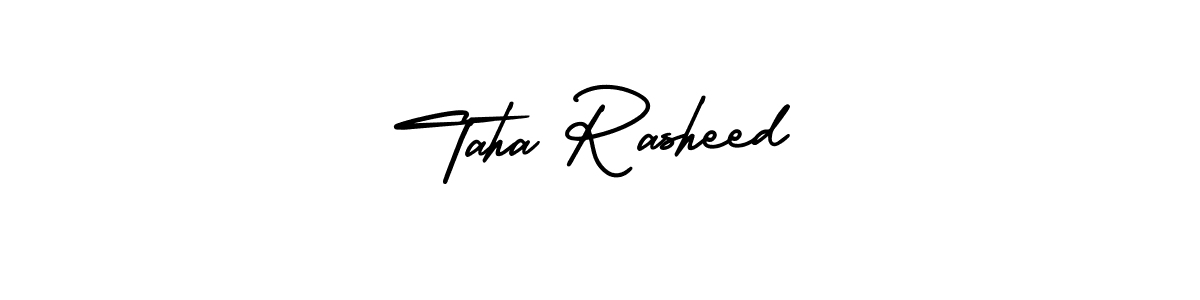 AmerikaSignatureDemo-Regular is a professional signature style that is perfect for those who want to add a touch of class to their signature. It is also a great choice for those who want to make their signature more unique. Get Taha Rasheed name to fancy signature for free. Taha Rasheed signature style 3 images and pictures png