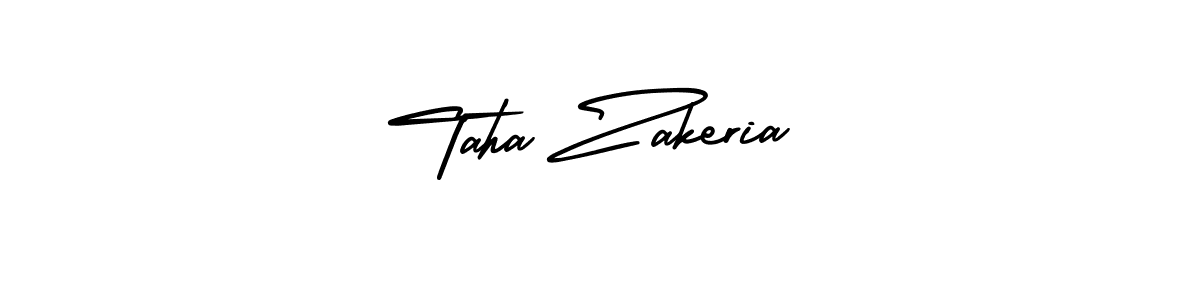 It looks lik you need a new signature style for name Taha Zakeria. Design unique handwritten (AmerikaSignatureDemo-Regular) signature with our free signature maker in just a few clicks. Taha Zakeria signature style 3 images and pictures png