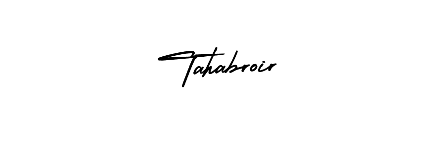 You should practise on your own different ways (AmerikaSignatureDemo-Regular) to write your name (Tahabroir) in signature. don't let someone else do it for you. Tahabroir signature style 3 images and pictures png