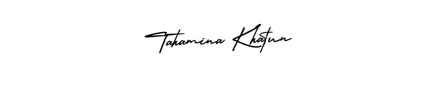 See photos of Tahamina Khatun official signature by Spectra . Check more albums & portfolios. Read reviews & check more about AmerikaSignatureDemo-Regular font. Tahamina Khatun signature style 3 images and pictures png