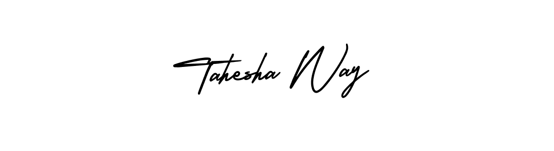 How to make Tahesha Way name signature. Use AmerikaSignatureDemo-Regular style for creating short signs online. This is the latest handwritten sign. Tahesha Way signature style 3 images and pictures png