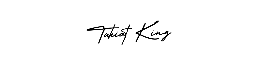 How to make Tahiat King signature? AmerikaSignatureDemo-Regular is a professional autograph style. Create handwritten signature for Tahiat King name. Tahiat King signature style 3 images and pictures png