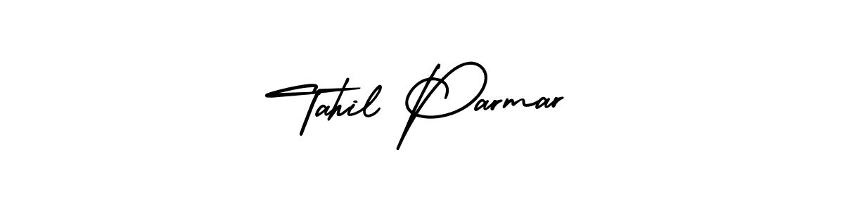 Make a beautiful signature design for name Tahil Parmar. With this signature (AmerikaSignatureDemo-Regular) style, you can create a handwritten signature for free. Tahil Parmar signature style 3 images and pictures png