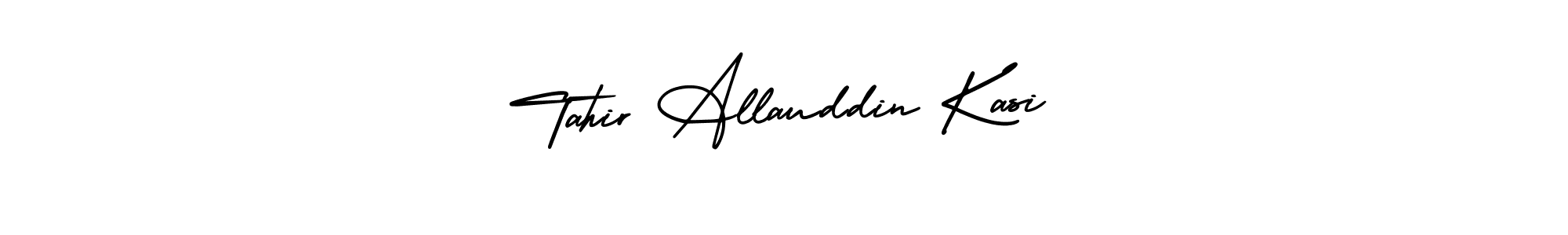 if you are searching for the best signature style for your name Tahir Allauddin Kasi. so please give up your signature search. here we have designed multiple signature styles  using AmerikaSignatureDemo-Regular. Tahir Allauddin Kasi signature style 3 images and pictures png