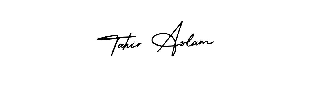 How to Draw Tahir Aslam signature style? AmerikaSignatureDemo-Regular is a latest design signature styles for name Tahir Aslam. Tahir Aslam signature style 3 images and pictures png
