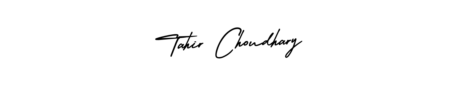 if you are searching for the best signature style for your name Tahir Choudhary. so please give up your signature search. here we have designed multiple signature styles  using AmerikaSignatureDemo-Regular. Tahir Choudhary signature style 3 images and pictures png