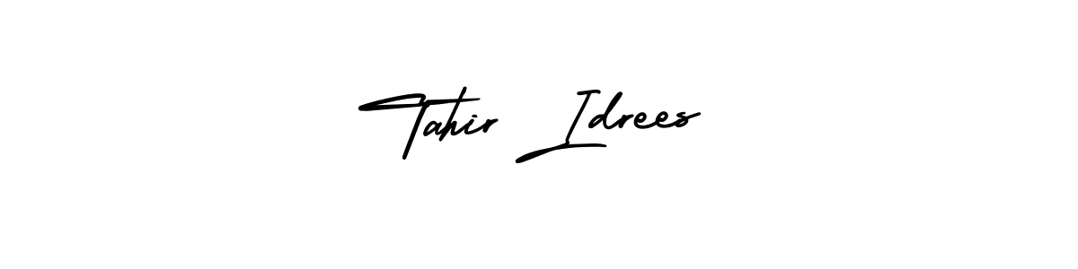 Tahir Idrees stylish signature style. Best Handwritten Sign (AmerikaSignatureDemo-Regular) for my name. Handwritten Signature Collection Ideas for my name Tahir Idrees. Tahir Idrees signature style 3 images and pictures png