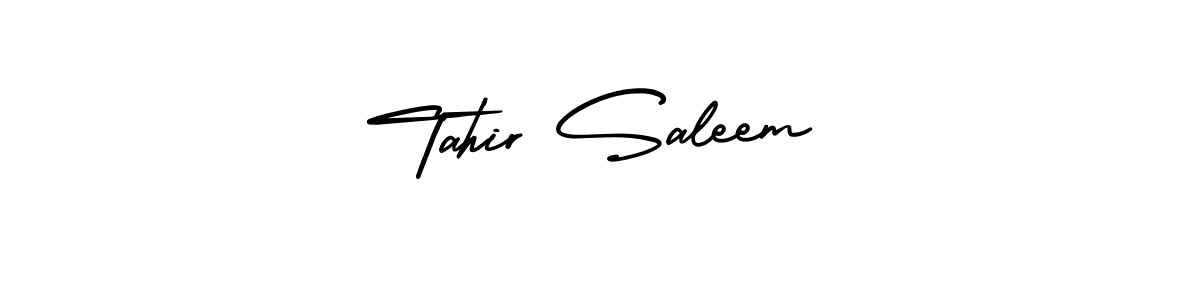 Make a beautiful signature design for name Tahir Saleem. With this signature (AmerikaSignatureDemo-Regular) style, you can create a handwritten signature for free. Tahir Saleem signature style 3 images and pictures png