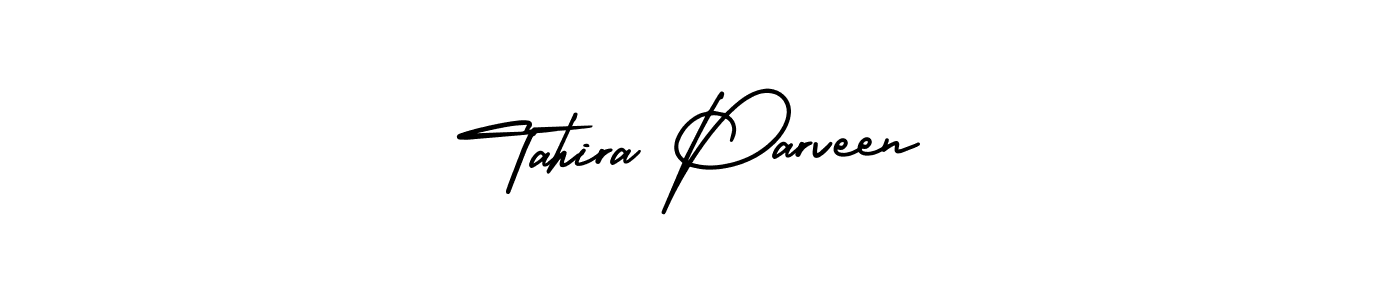 Make a beautiful signature design for name Tahira Parveen. With this signature (AmerikaSignatureDemo-Regular) style, you can create a handwritten signature for free. Tahira Parveen signature style 3 images and pictures png