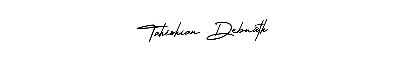 Also You can easily find your signature by using the search form. We will create Tahishian Debnath name handwritten signature images for you free of cost using AmerikaSignatureDemo-Regular sign style. Tahishian Debnath signature style 3 images and pictures png