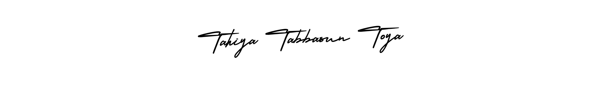 Make a beautiful signature design for name Tahiya Tabbasun Toya. With this signature (AmerikaSignatureDemo-Regular) style, you can create a handwritten signature for free. Tahiya Tabbasun Toya signature style 3 images and pictures png